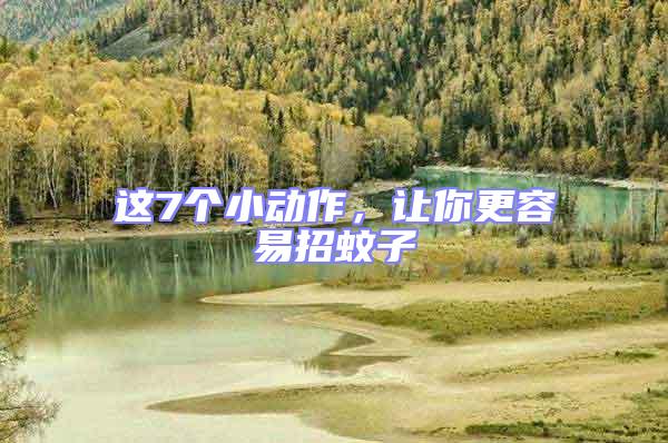 這7個小動作，讓你更容易招蚊子