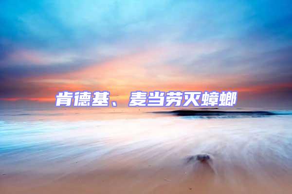 肯德基、麥當(dāng)勞滅蟑螂