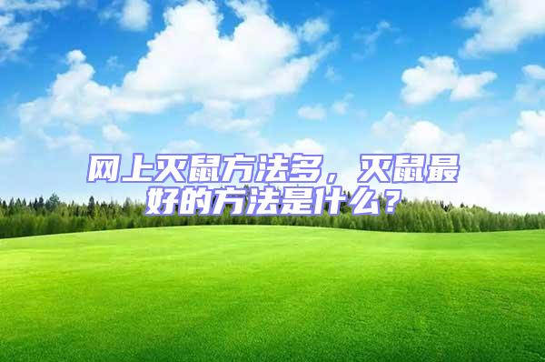 網(wǎng)上滅鼠方法多，滅鼠最好的方法是什么？
