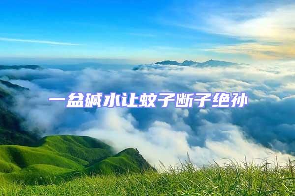 一盆堿水讓蚊子斷子絕孫