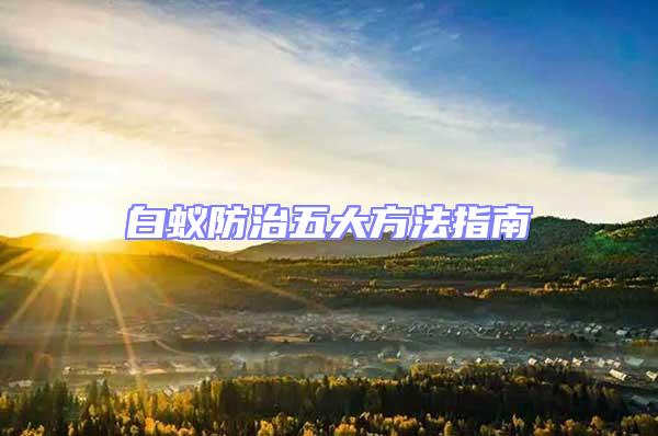 白蟻防治五大方法指南