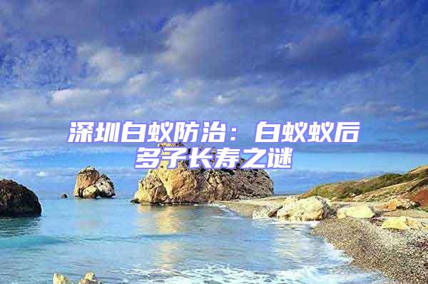 深圳白蟻防治：白蟻蟻后多子長壽之謎