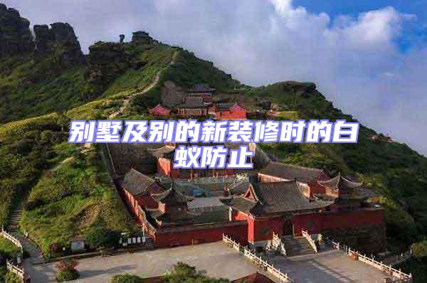別墅及別的新裝修時的白蟻防止