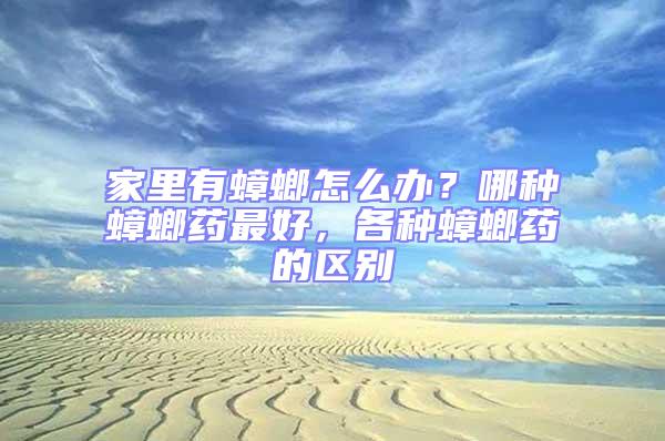 家里有蟑螂怎么辦？哪種蟑螂藥最好，各種蟑螂藥的區(qū)別