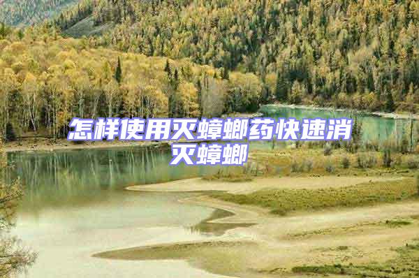 怎樣使用滅蟑螂藥快速消滅蟑螂