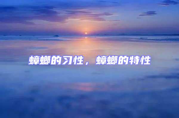蟑螂的習性，蟑螂的特性
