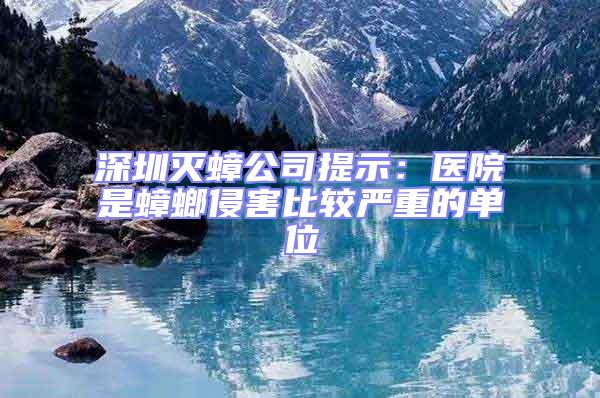 深圳滅蟑公司提示：醫院是蟑螂侵害比較嚴重的單位