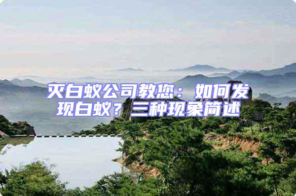 滅白蟻公司教您：如何發(fā)現(xiàn)白蟻？三種現(xiàn)象簡述