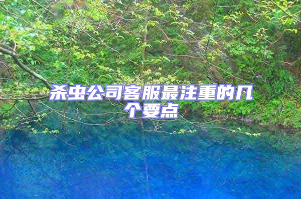 殺蟲公司客服最注重的幾個要點