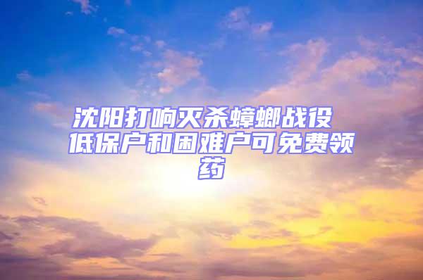 沈陽打響滅殺蟑螂戰役 低保戶和困難戶可免費領藥