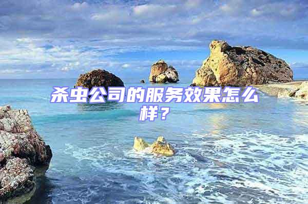 殺蟲公司的服務效果怎么樣？
