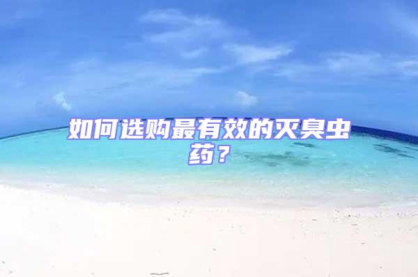 如何選購最有效的滅臭蟲藥？