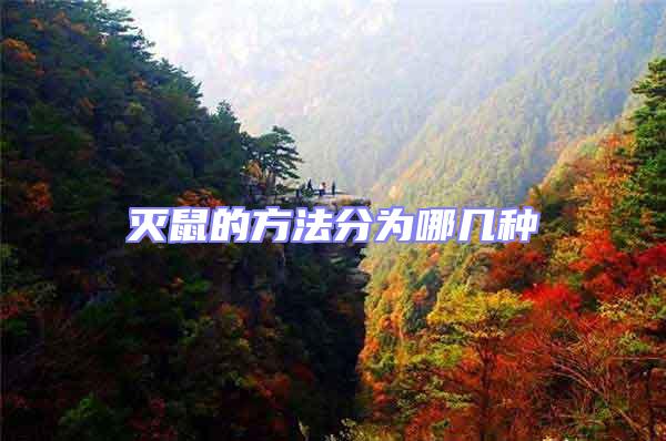 滅鼠的方法分為哪幾種