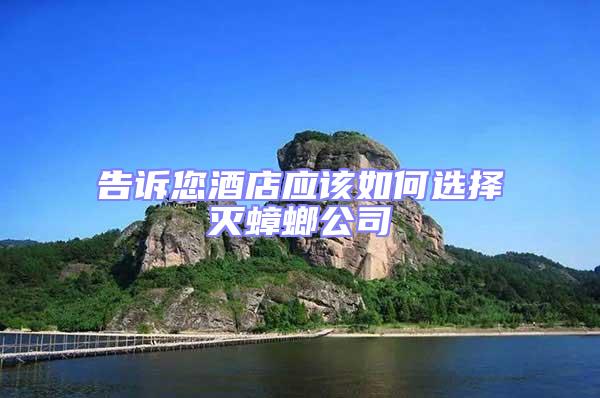 告訴您酒店應該如何選擇滅蟑螂公司