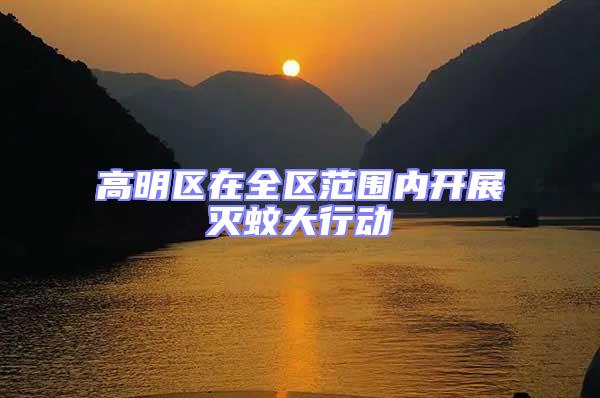 高明區在全區范圍內開展滅蚊大行動