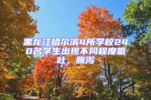黑龍江哈爾濱4所學(xué)校240名學(xué)生出現(xiàn)不同程度嘔吐、腹瀉