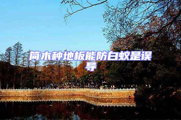 簡木種地板能防白蟻是誤導