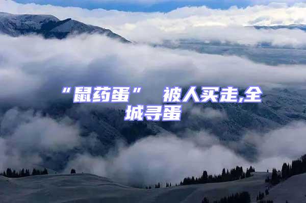 “鼠藥蛋” 被人買走,全城尋蛋