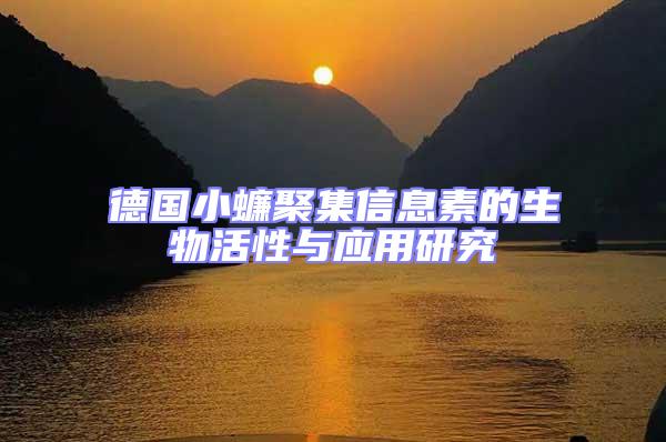 德國小蠊聚集信息素的生物活性與應用研究