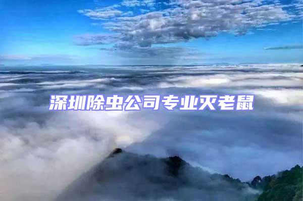 深圳除蟲公司專業(yè)滅老鼠