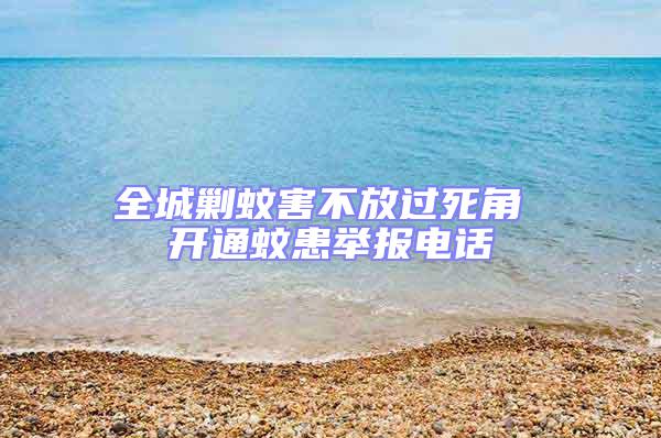 全城剿蚊害不放過死角 開通蚊患舉報電話