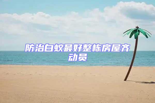 防治白蟻最好整棟房屋齊動員