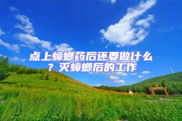 點上蟑螂藥后還要做什么？滅蟑螂后的工作