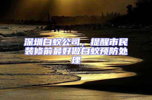 深圳白蟻公司，提醒市民裝修前最好做白蟻預(yù)防處理