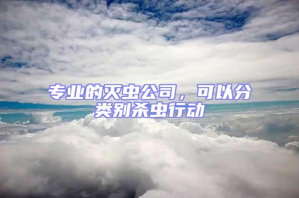 專業(yè)的滅蟲公司，可以分類別殺蟲行動