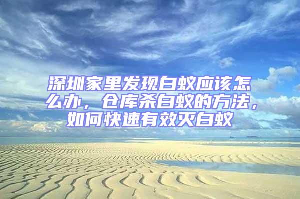 深圳家里發現白蟻應該怎么辦，倉庫殺白蟻的方法，如何快速有效滅白蟻
