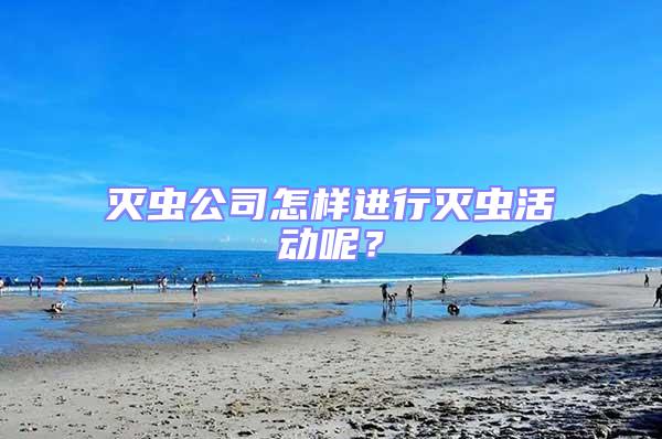 滅蟲公司怎樣進行滅蟲活動呢？