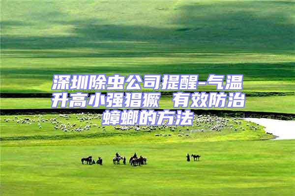 深圳除蟲公司提醒-氣溫升高小強猖獗 有效防治蟑螂的方法