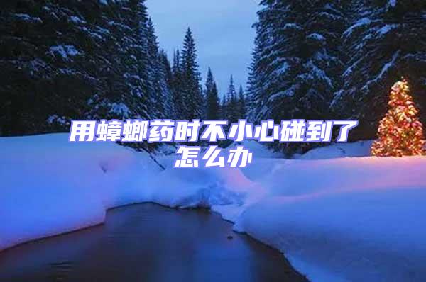 用蟑螂藥時不小心碰到了怎么辦