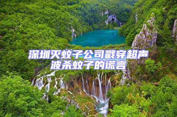 深圳滅蚊子公司戳穿超聲波殺蚊子的謊言