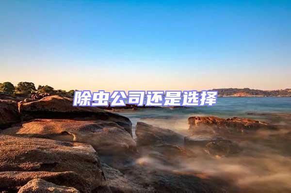 除蟲公司還是選擇