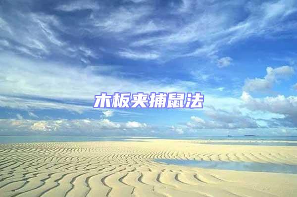 木板夾捕鼠法