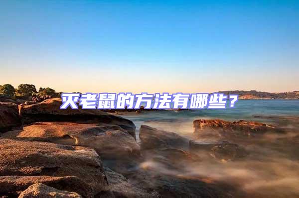 滅老鼠的方法有哪些？