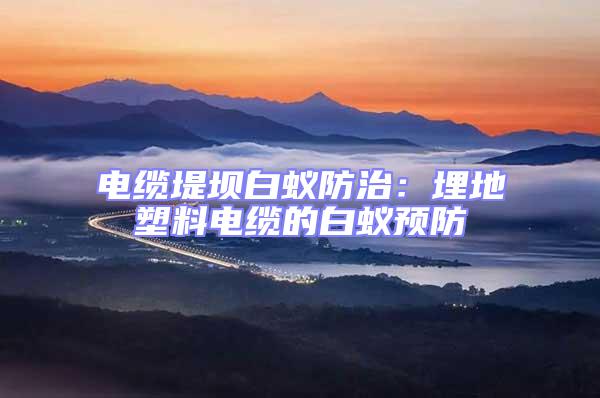電纜堤壩白蟻防治：埋地塑料電纜的白蟻預防