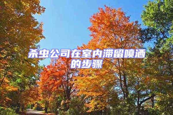殺蟲公司在室內滯留噴灑的步驟