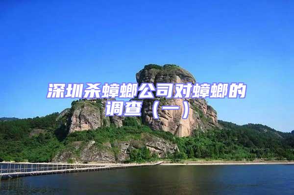 深圳殺蟑螂公司對蟑螂的調查（一）