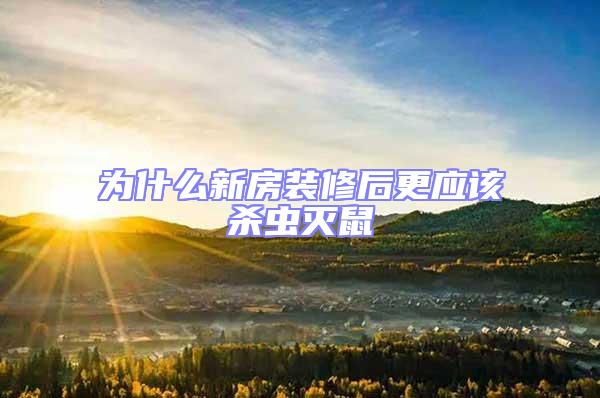 為什么新房裝修后更應該殺蟲滅鼠