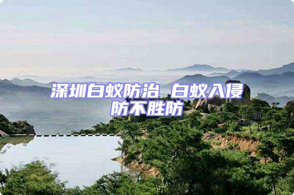 深圳白蟻防治 白蟻入侵防不勝防