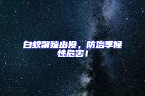 白蟻繁殖出沒，防治季候性危害！
