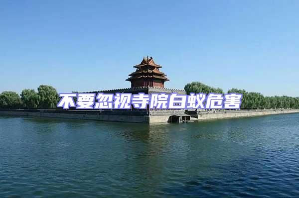 不要忽視寺院白蟻危害