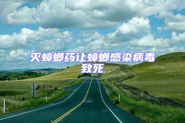 滅蟑螂藥讓蟑螂感染病毒致死