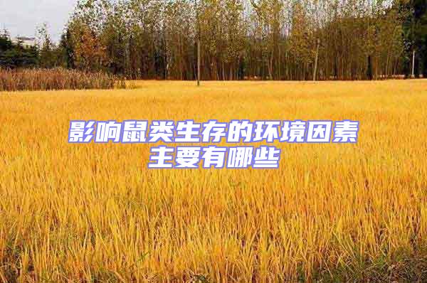 影響鼠類生存的環(huán)境因素主要有哪些