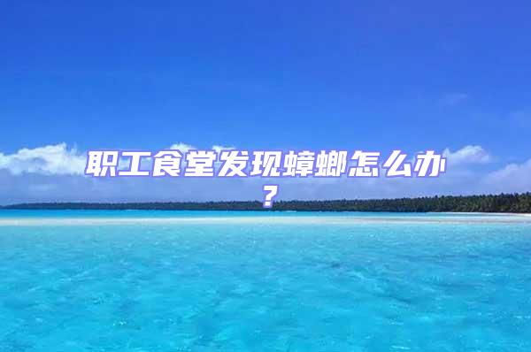 職工食堂發(fā)現蟑螂怎么辦？