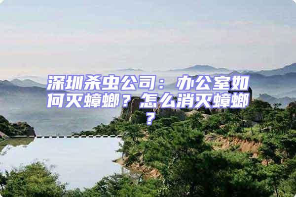 深圳殺蟲公司：辦公室如何滅蟑螂？怎么消滅蟑螂？