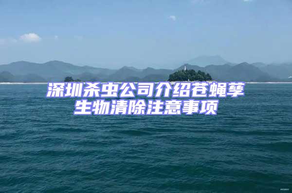 深圳殺蟲公司介紹蒼蠅孳生物清除注意事項