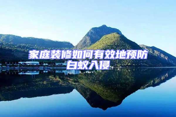 家庭裝修如何有效地預(yù)防白蟻入侵